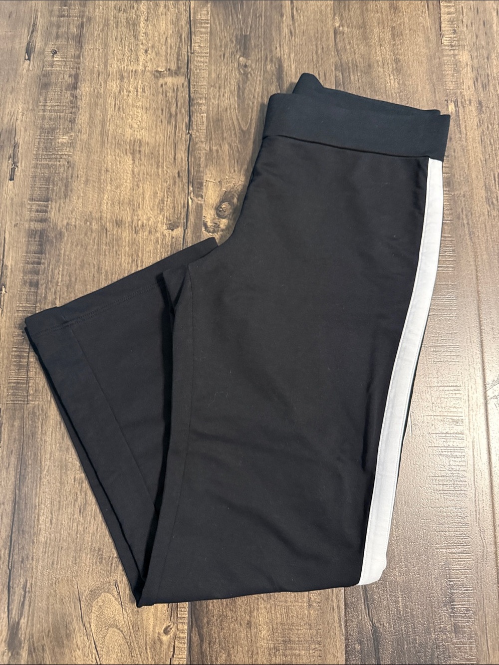 Ralph Lauren Black Track Pants with White Side Stripe